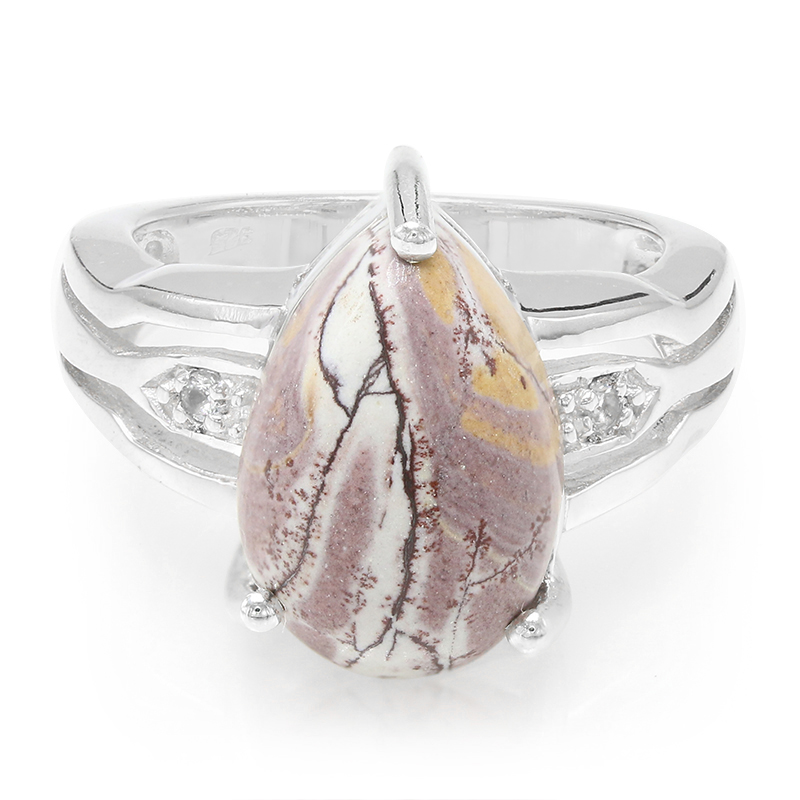 Sonora-Dendriten-Jaspis-Silberring