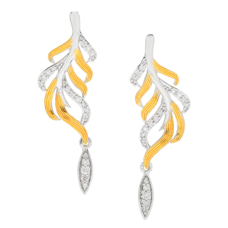 I1 (H) Diamant-Silberohrringe (Gems en Vogue)