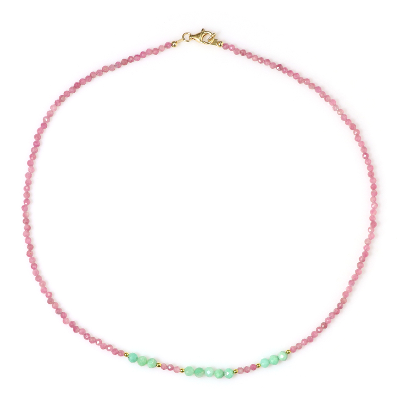 Edelstein-Silberhalskette