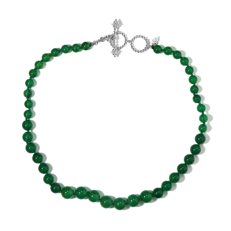 Grüner Achat-Silberhalskette (Dallas Prince Designs) Grüner Achat-Silberhalskette (Dallas Prince Designs)