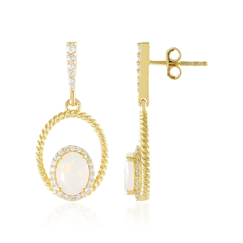 Welo-Opal-Silberohrringe