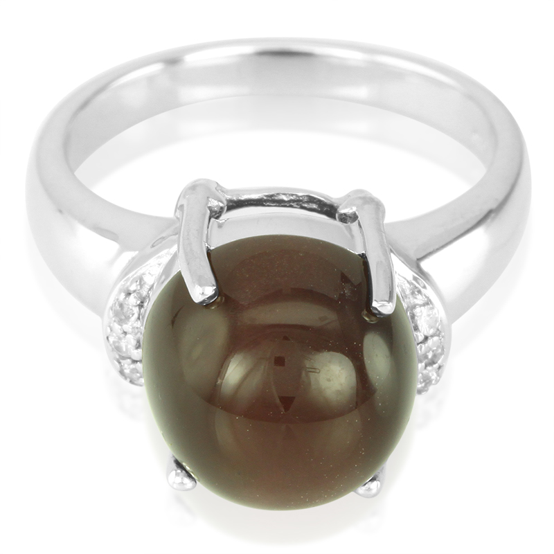 Skapolith-Katzenauge-Silberring Skapolith-Katzenauge-Silberring