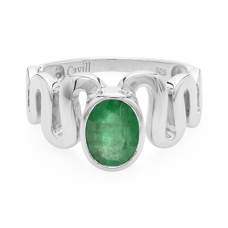 Bahia-Smaragd-Silberring