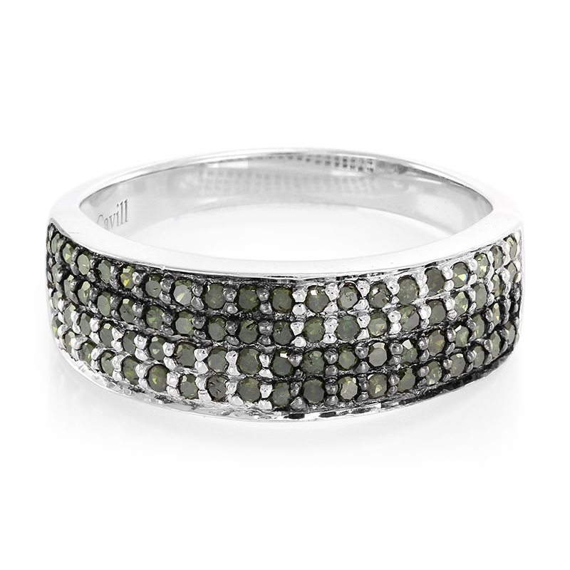 Fancy-Diamant-Silberring Fancy-Diamant-Silberring