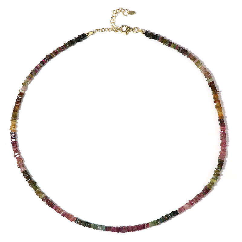 Turmalin-Silberhalskette