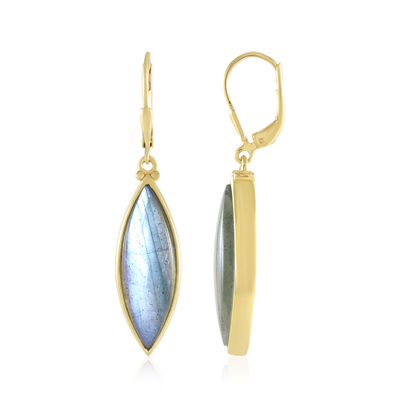 Labradorit-Silberohrringe (Adela Silber)