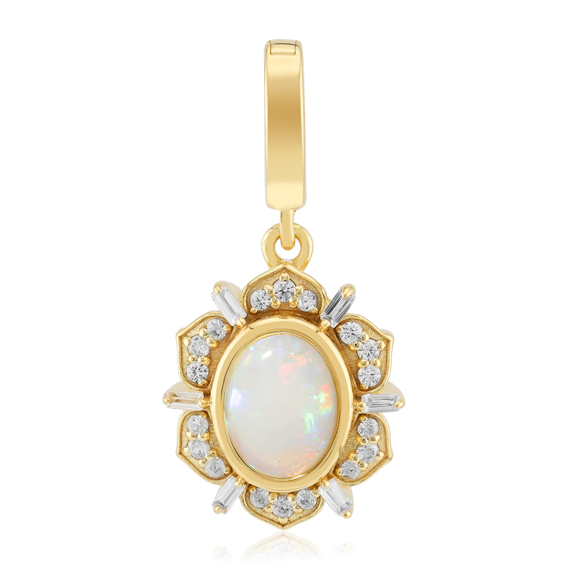 Australischer Opal-Silberanhänger