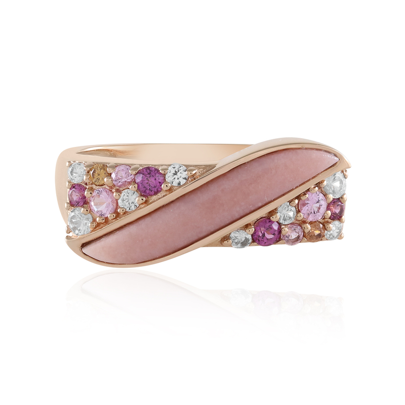 Pinkfarbener Opal-Silberring (KM by Juwelo)