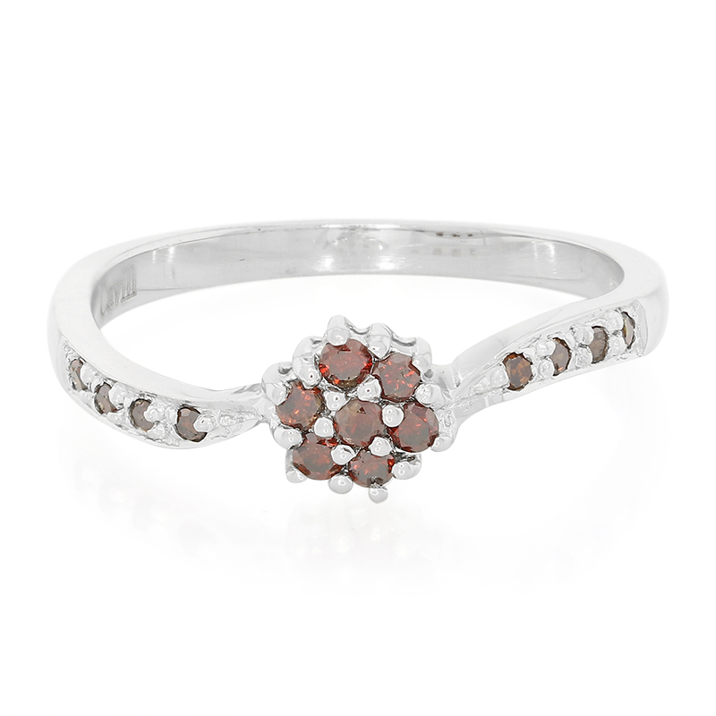 Fancy-Diamant-Silberring