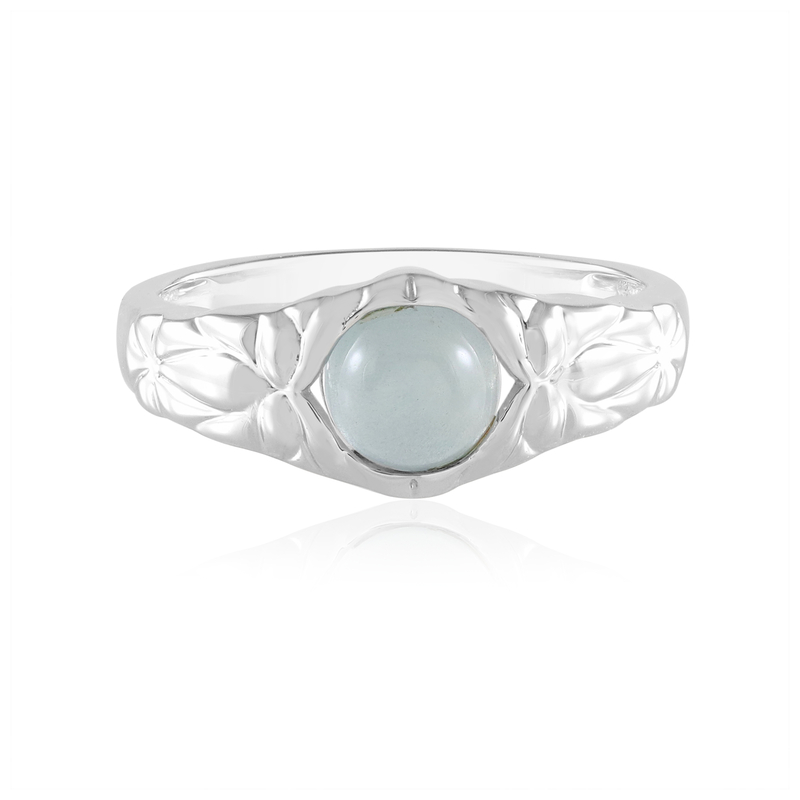 Brasilianischer Aquamarin-Silberring (de Melo Essence)