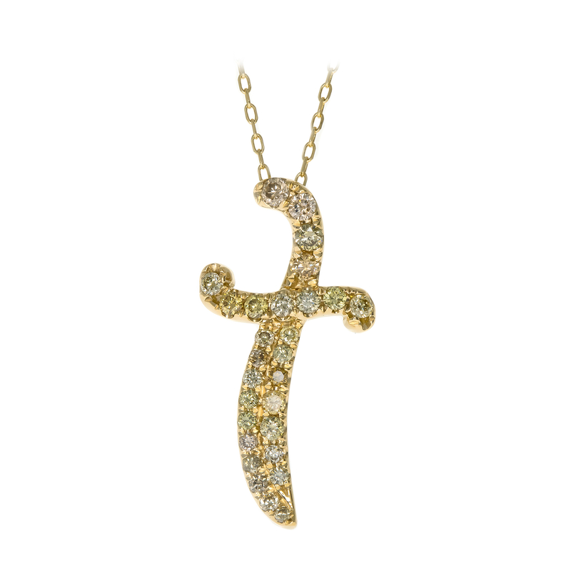 SI2 Fancy-Brillant-Goldhalskette (CIRARI)