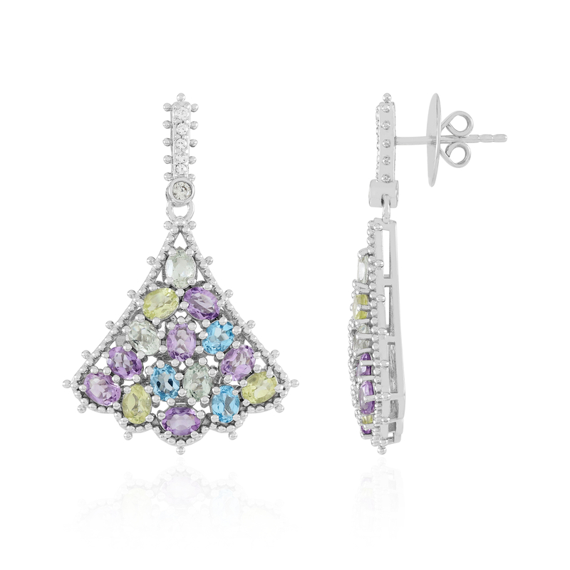 Edelstein-Silberohrringe (Dallas Prince Designs)