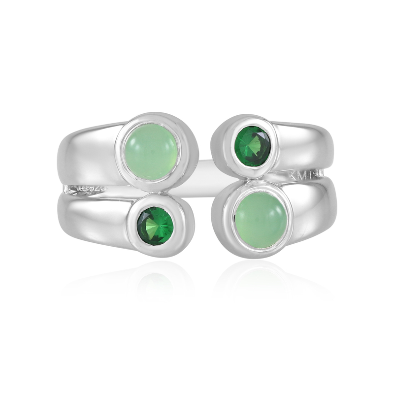 Chrysopras-Silberring (KM by Juwelo)