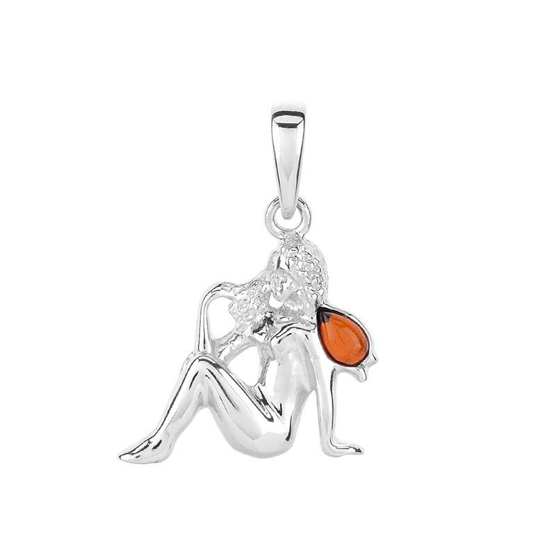 Baltischer Bernstein-Silberanhänger (dagen)