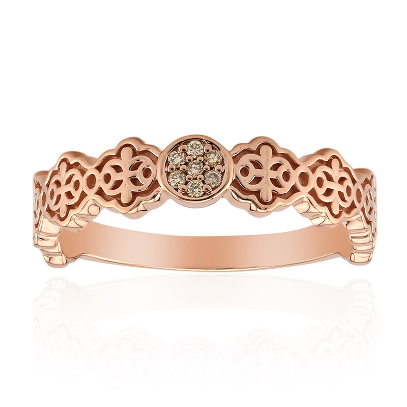 SI1 Argyle-Rose de France-Brillant-Silberring (Annette)