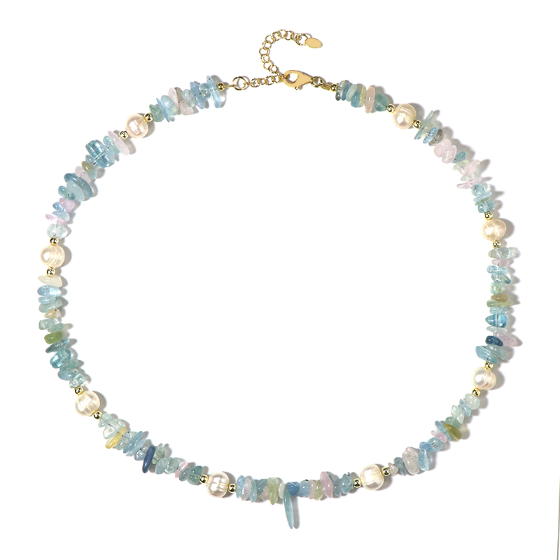 Beryll-Silberhalskette (Riya)