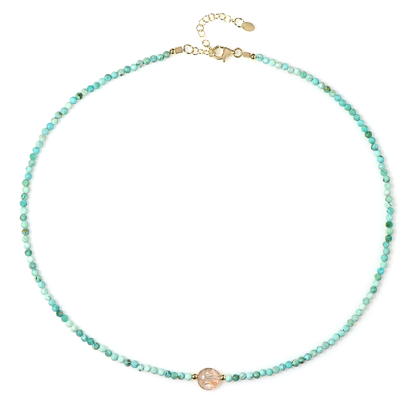 Edelstein-Silberhalskette Edelstein-Silberhalskette