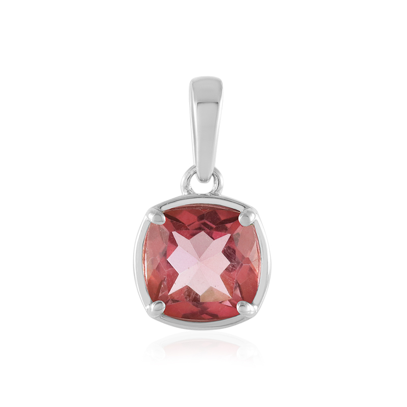 Abendroter Quarz-Silberanhänger