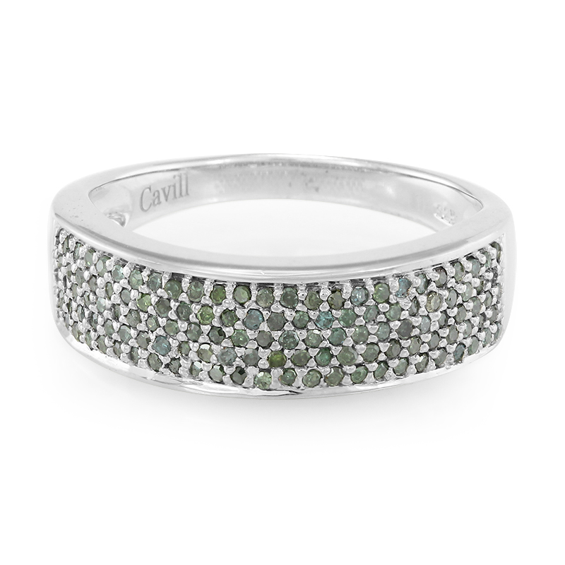 Fancy-Diamant-Silberring