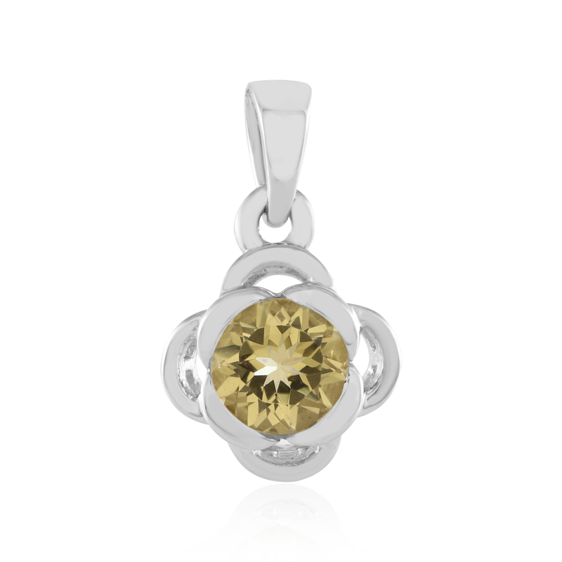 Gelber Beryll-Silberanhänger