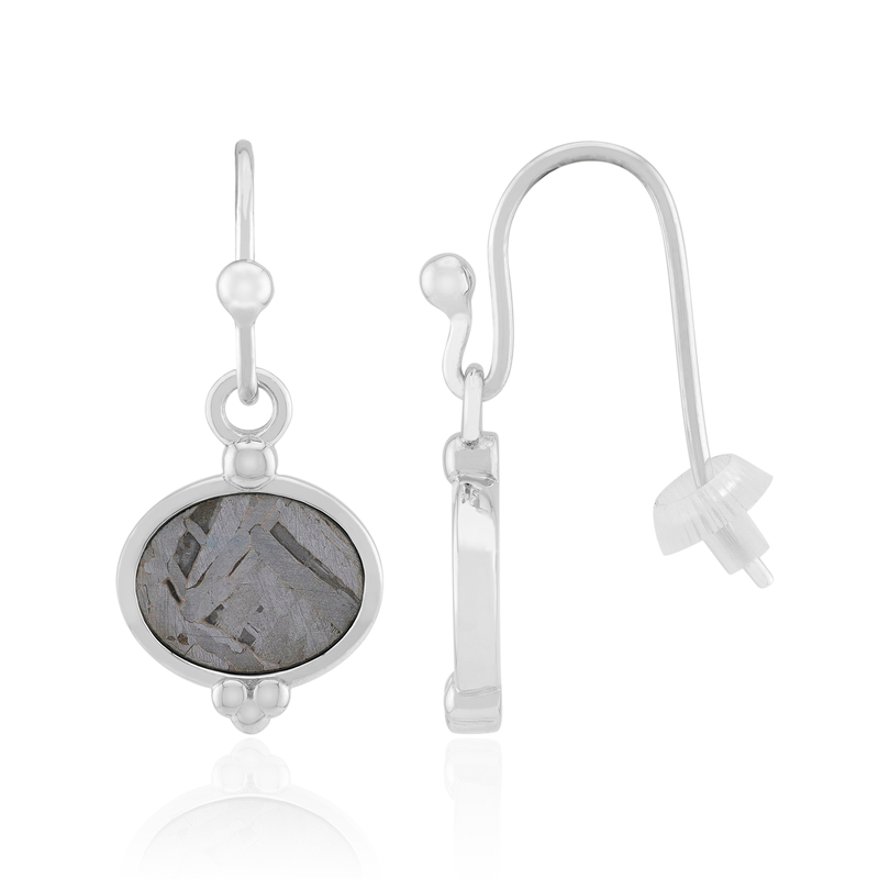 Aletai-Meteorit-Silberohrringe