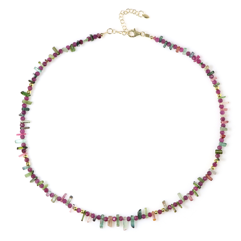 Edelstein-Silberhalskette (Riya) Edelstein-Silberhalskette (Riya)