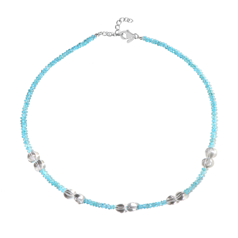 Edelstein-Silberhalskette