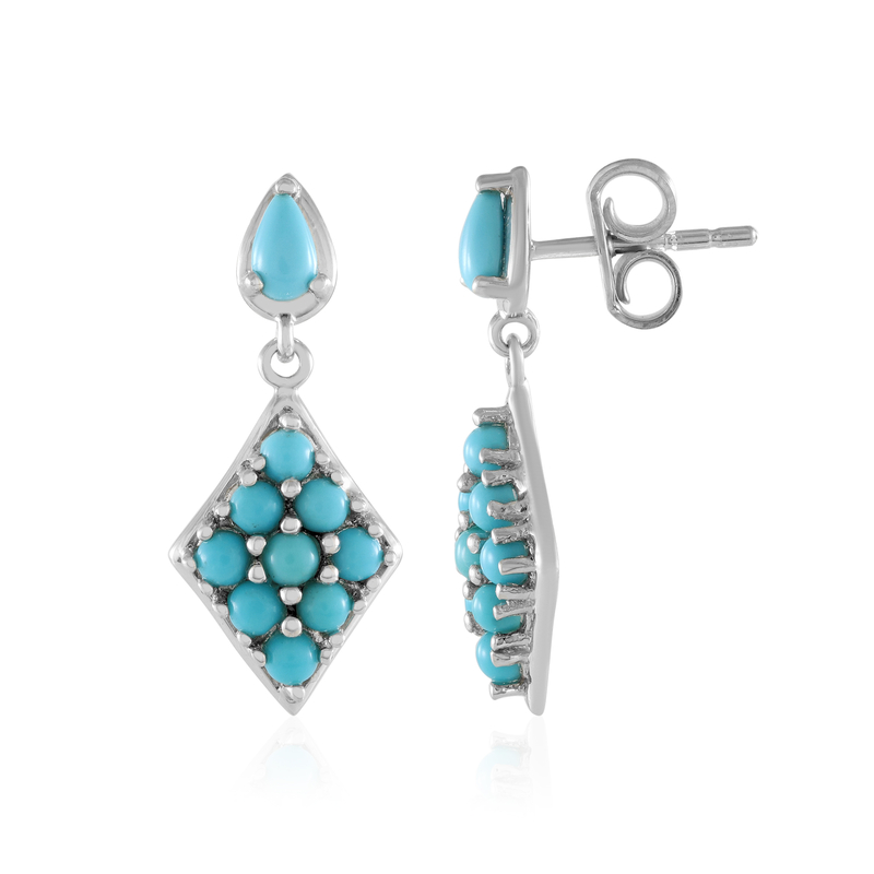 Sleeping Beauty-Türkis-Silberohrringe Sleeping Beauty-Türkis-Silberohrringe