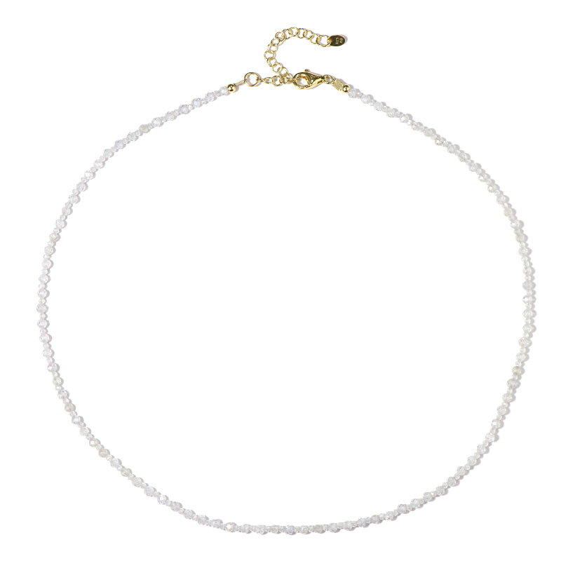 Zirkon-Silberhalskette Zirkon-Silberhalskette