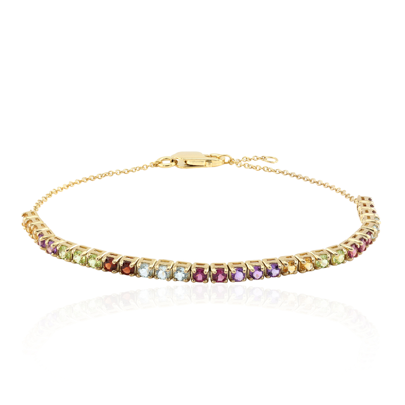 Edelstein-Silberarmband