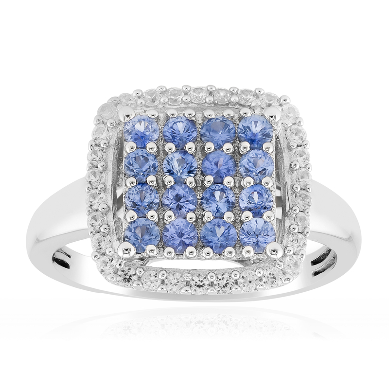 Blå Ceylon-safir-silverring från Juwelo
