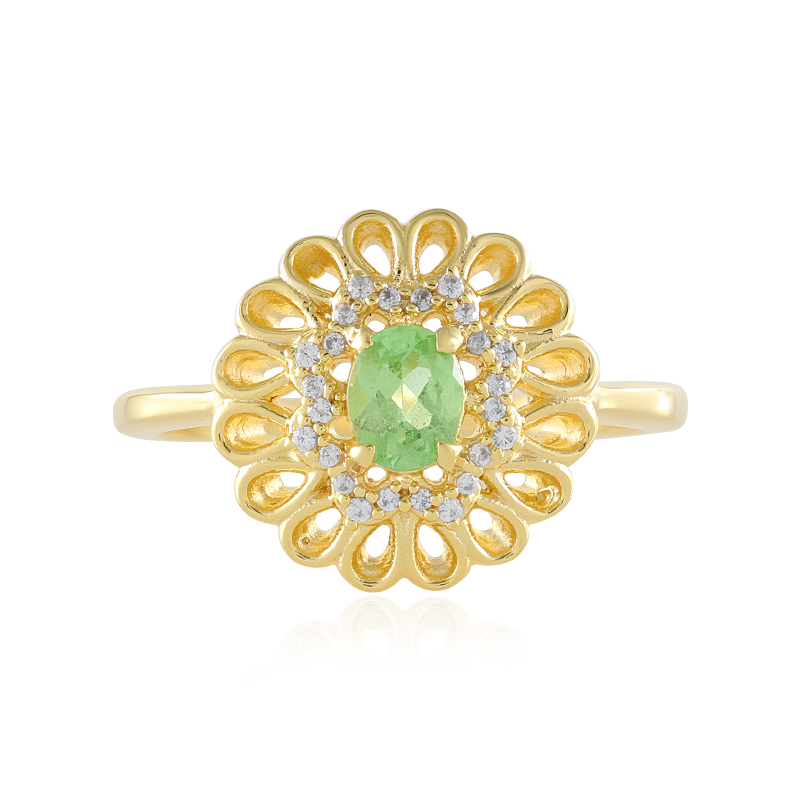 Tansania-Tsavorit-Silberring Tansania-Tsavorit-Silberring