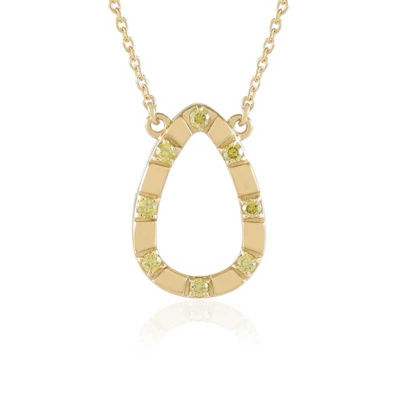 Gelber I2 Diamant-Silbercollier (de Melo Essence)