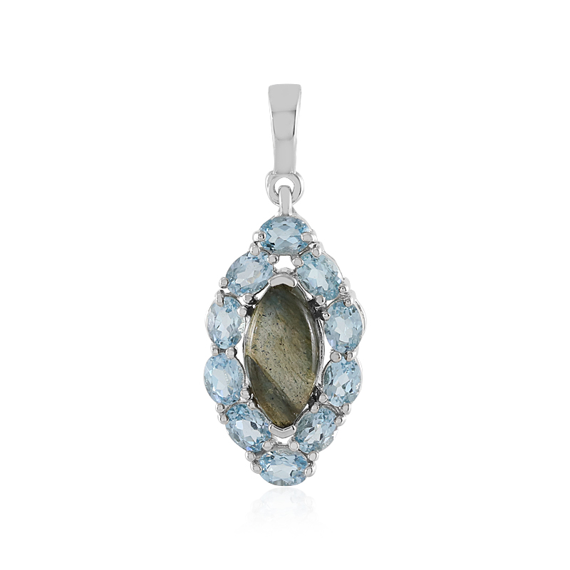 Labradorit-Silberanhänger