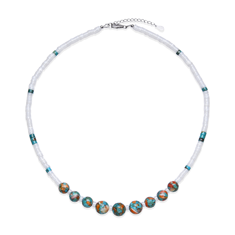 Edelstein-Silberhalskette