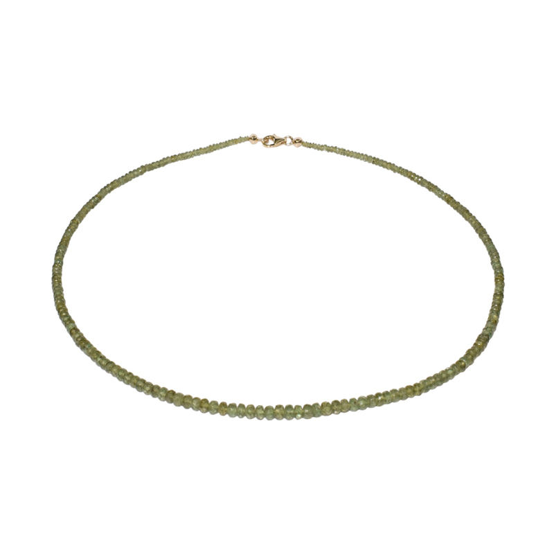 Madagaskar-Demantoid-Goldhalskette Madagaskar-Demantoid-Goldhalskette