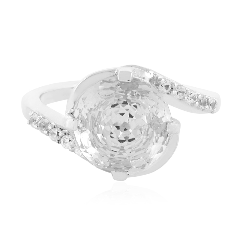 Königlicher Weißer Topas-Silberring (PHANTASIA) Königlicher Weißer Topas-Silberring (PHANTASIA)