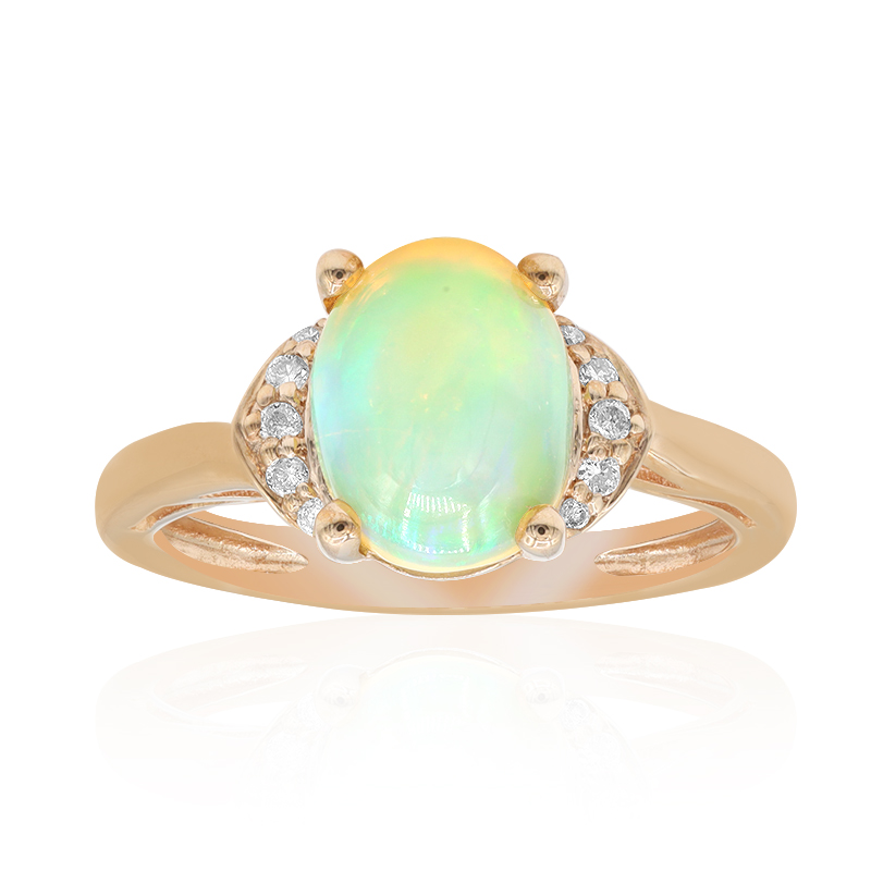 Australischer Opal-Goldring Australischer Opal-Goldring