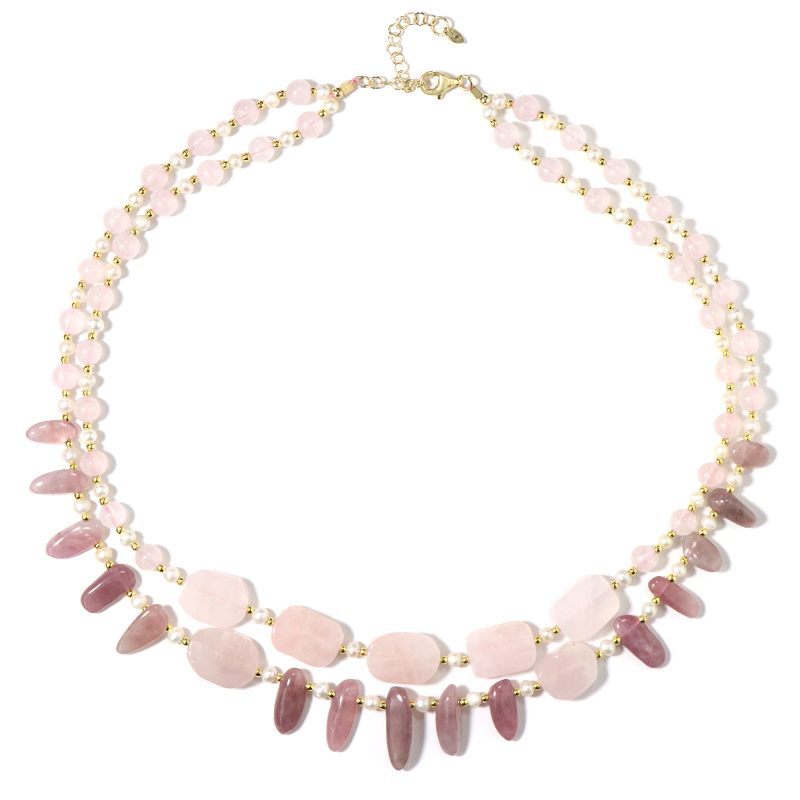 Edelstein-Silberhalskette (Riya)