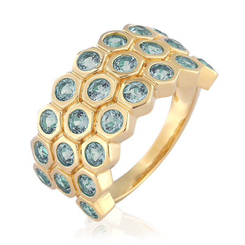 Londonblauer Topas-Silberring (de Melo)