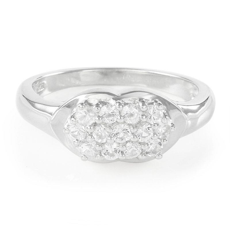 Weißer Topas-Silberring