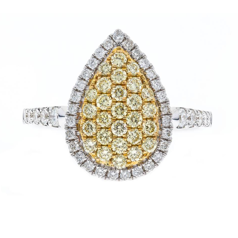 Gelber SI2 Brillant-Goldring (CIRARI)