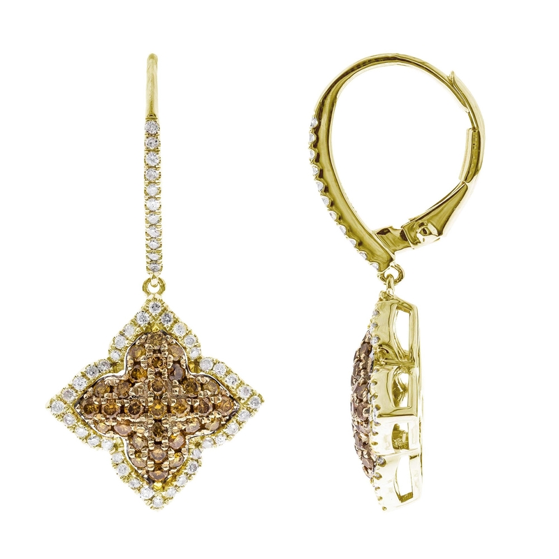 SI2 Fancy-Brillant-Goldohrringe (CIRARI)