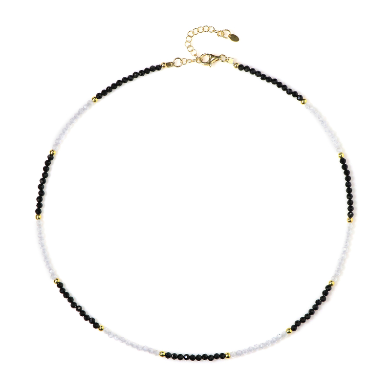 Edelstein-Silberhalskette