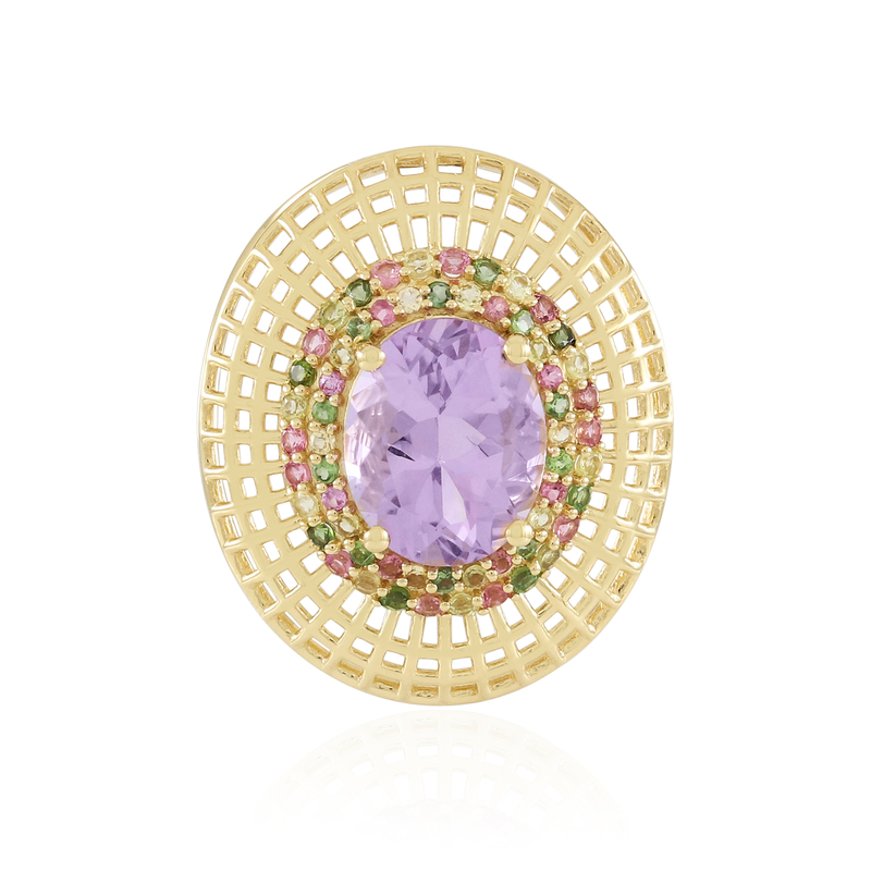 Lavendel-Amethyst-Silberanhänger (Ornaments by de Melo)