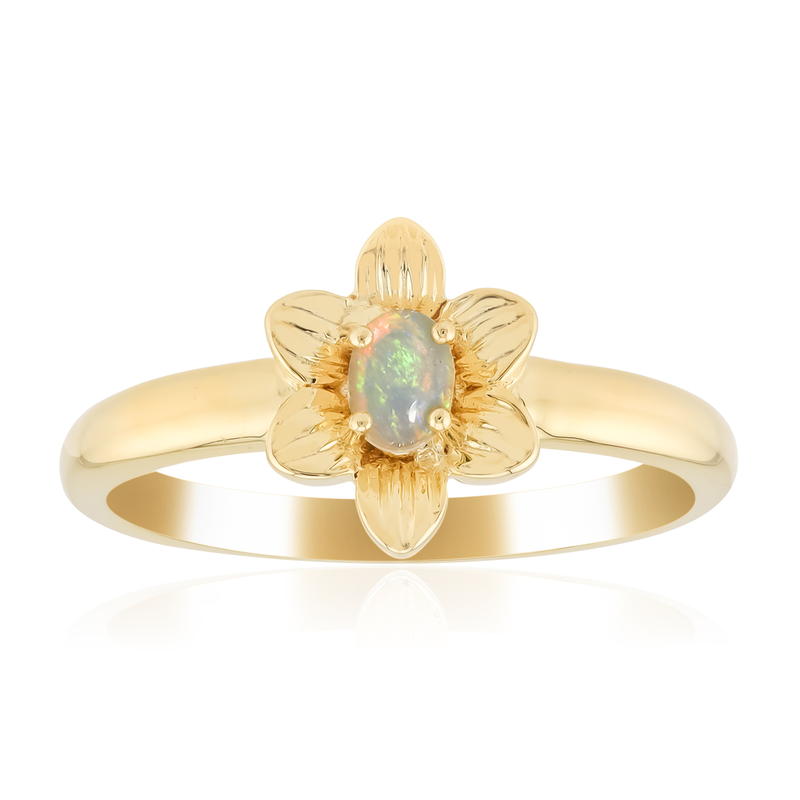 Australischer Opal-Silberring
