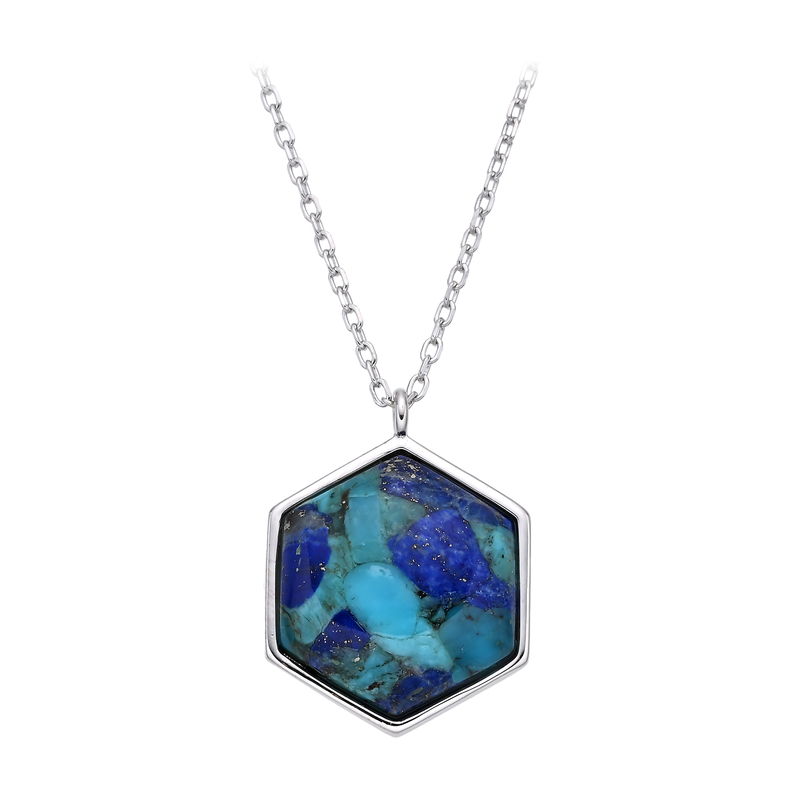 Edelstein-Silberhalskette