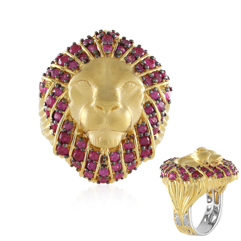 Burmesischer Rubin-Silberring (Gems en Vogue)