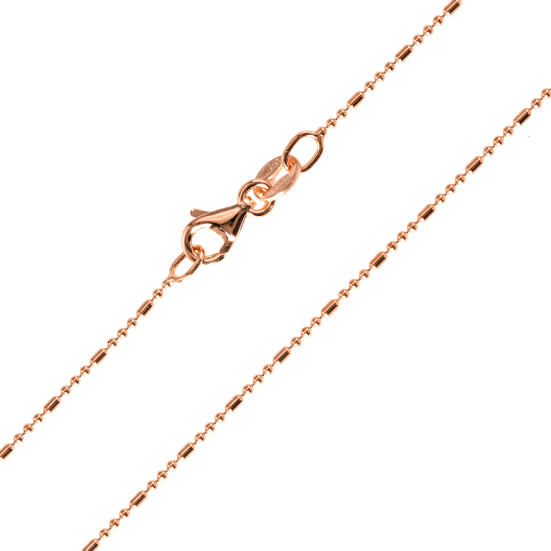 Silberhalskette – 2,06 g – 45 cm – rosévergoldet