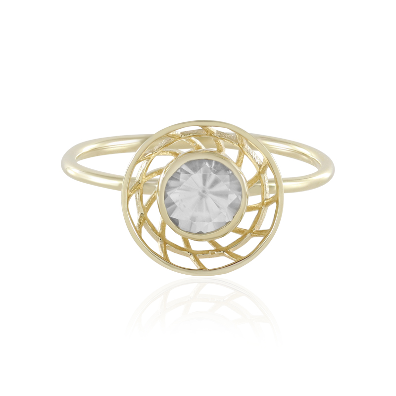 Zirkon-Goldring (Ornaments by de Melo)